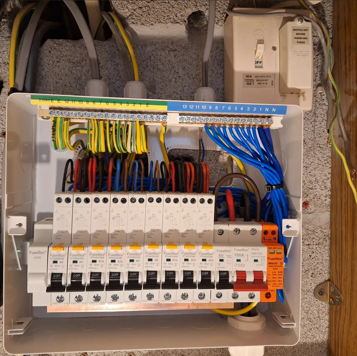 New consumer unit fuseboard upgrade